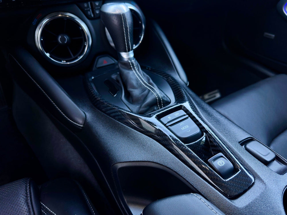 2016-2024 Camaro Carbon Fiber Shifter Surround Cover Manual/Automatic