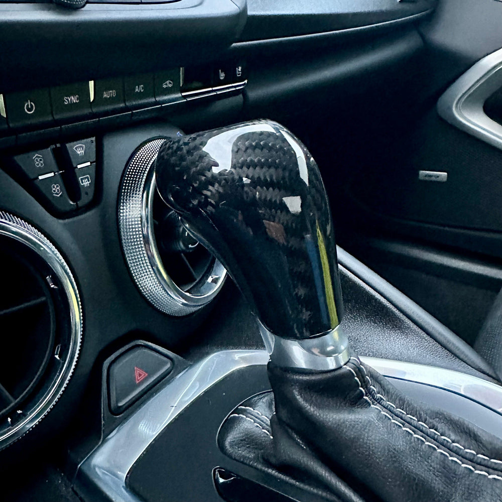 2016-2024 Camaro Carbon Fiber Automatic Shift Knob Cover