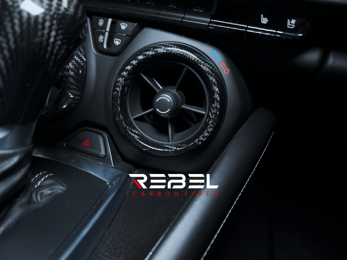 2016-2024 Camaro interior carbon fiber air vent trim cover 