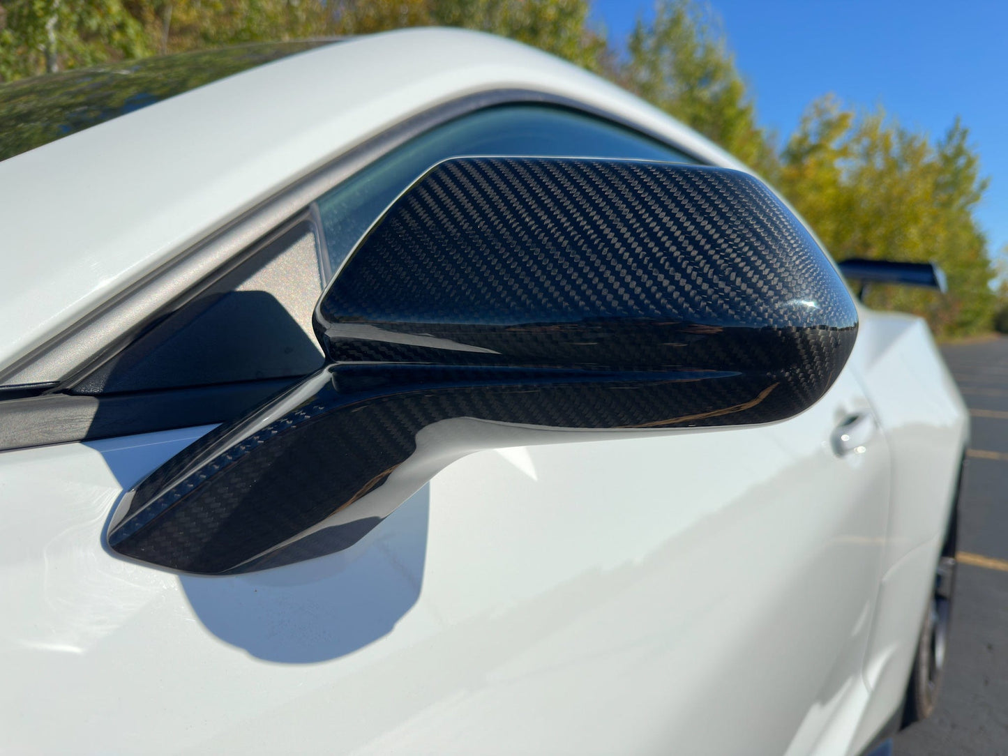 Camaro carbon fiber mirror covers drivers side