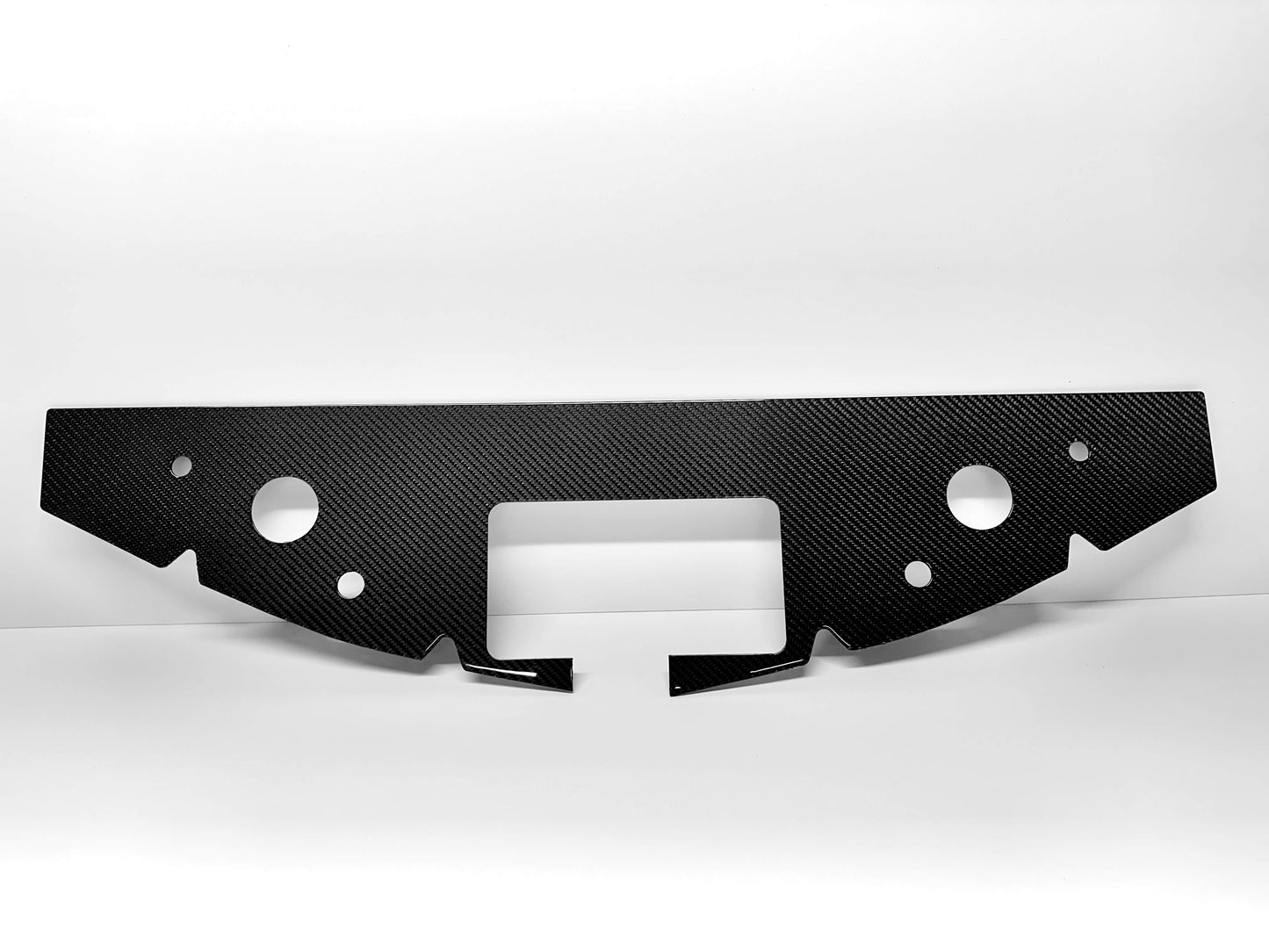 
                  
                    Gloss 2x2 twill carbon fiber weave – Camaro radiator cover front view white background
                  
                