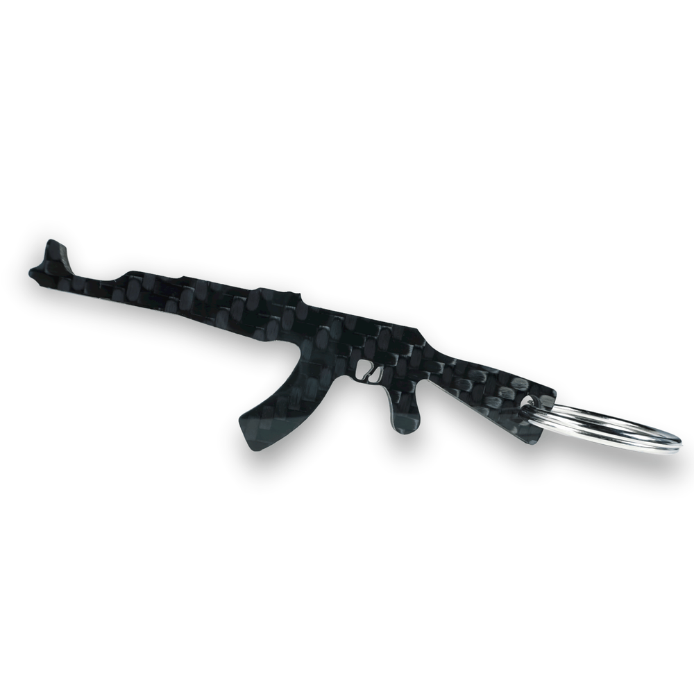 Carbon Fiber AK-47 Rifle Keychain