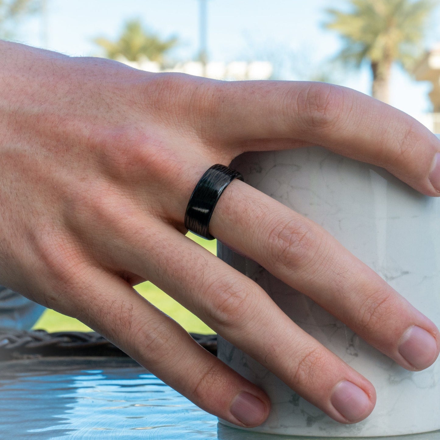 
                  
                    Men's Ring Pure Carbon Fiber Men's Ring
                  
                