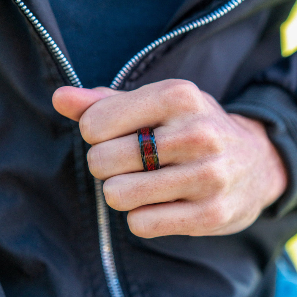 
                  
                    Men's Ring Red Stripe Carbon Fiber Men's Ring
                  
                